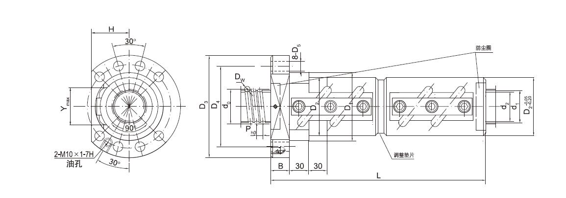 CMFZD8020-7.5滚珠丝杠