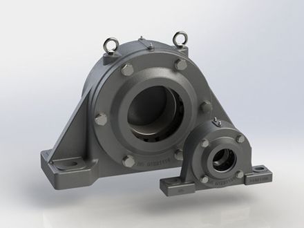 DTIIZ1324皮带机专用轴承座通轴固定端适配轴承型号22248